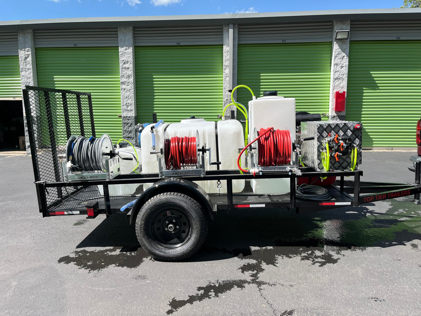 Softwash and Pressure Washing Trailer Setup Single Axle