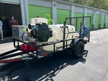 Softwash and Pressure Washing Trailer Setup Single Axle