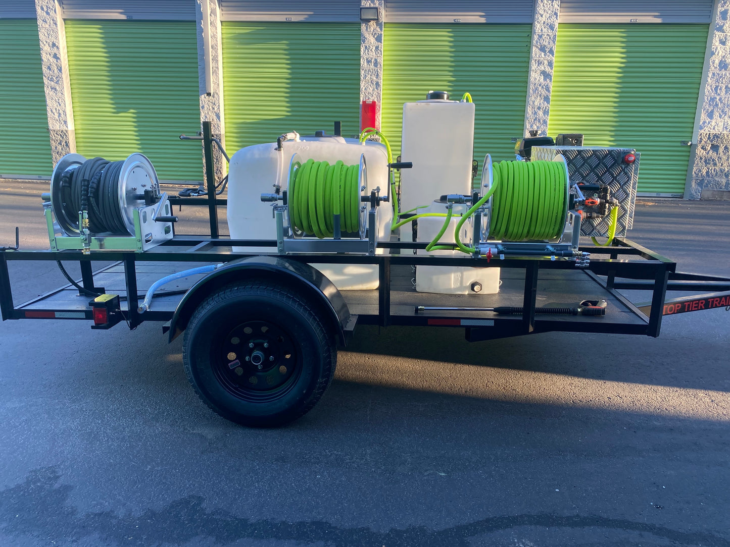 Softwash and Pressure Washing Trailer Setup Single Axle