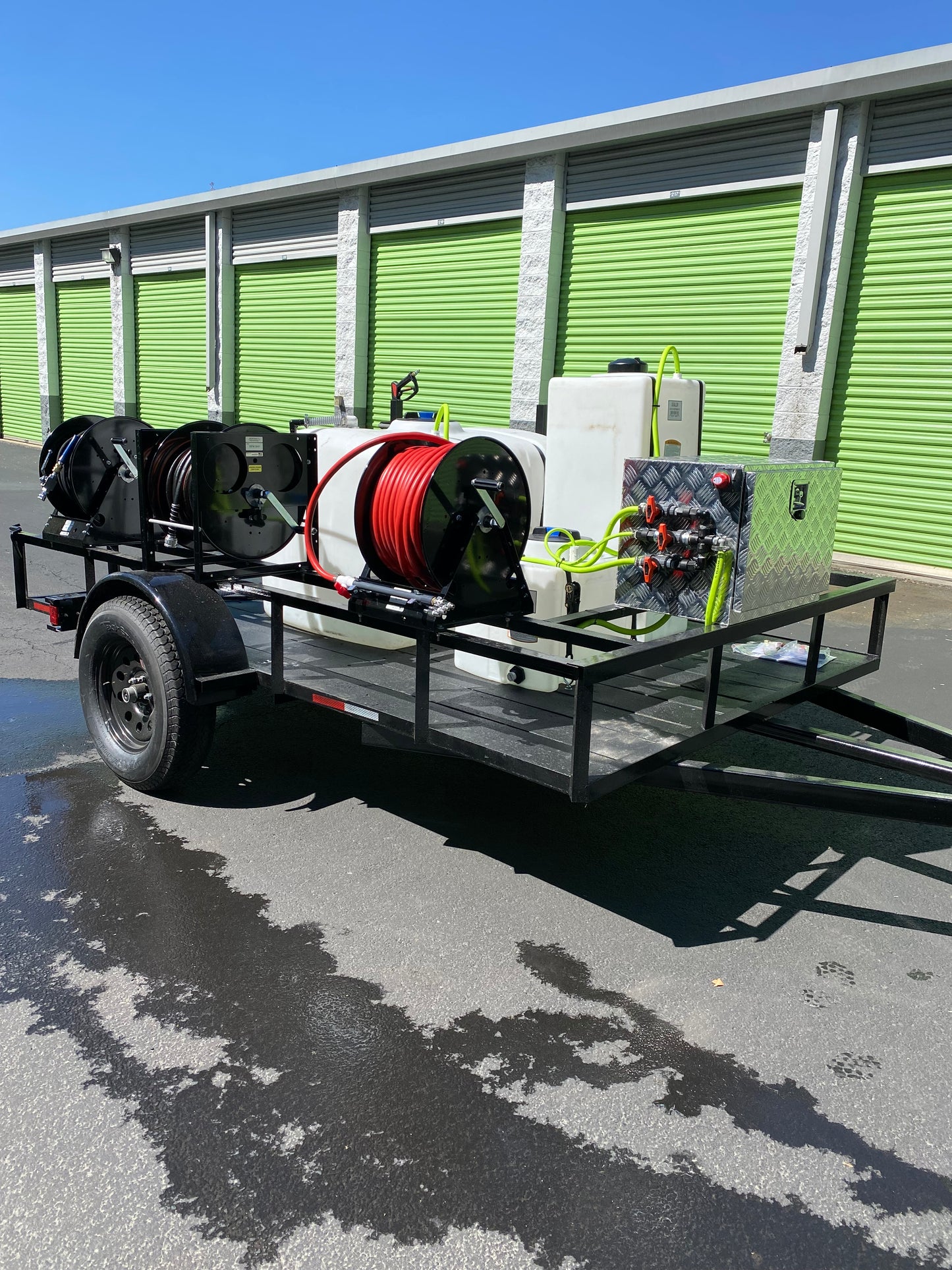 Softwash and Pressure Washing Trailer Setup Single Axle