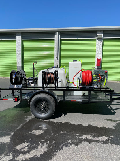 Softwash and Pressure Washing Trailer Setup Single Axle