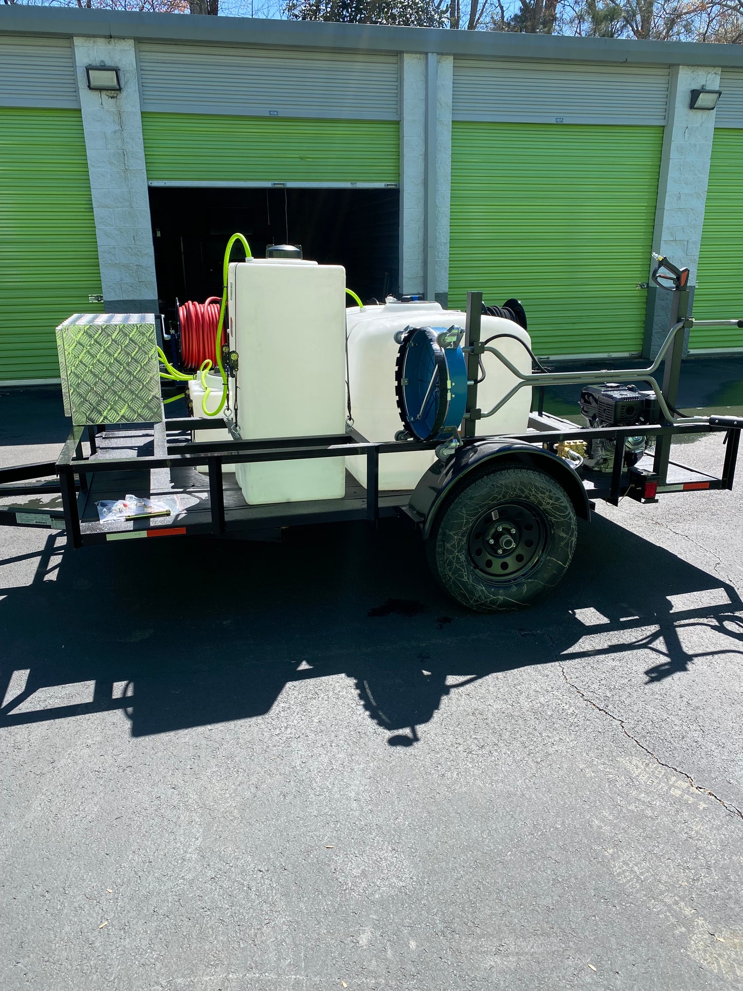 Softwash and Pressure Washing Trailer Setup Single Axle