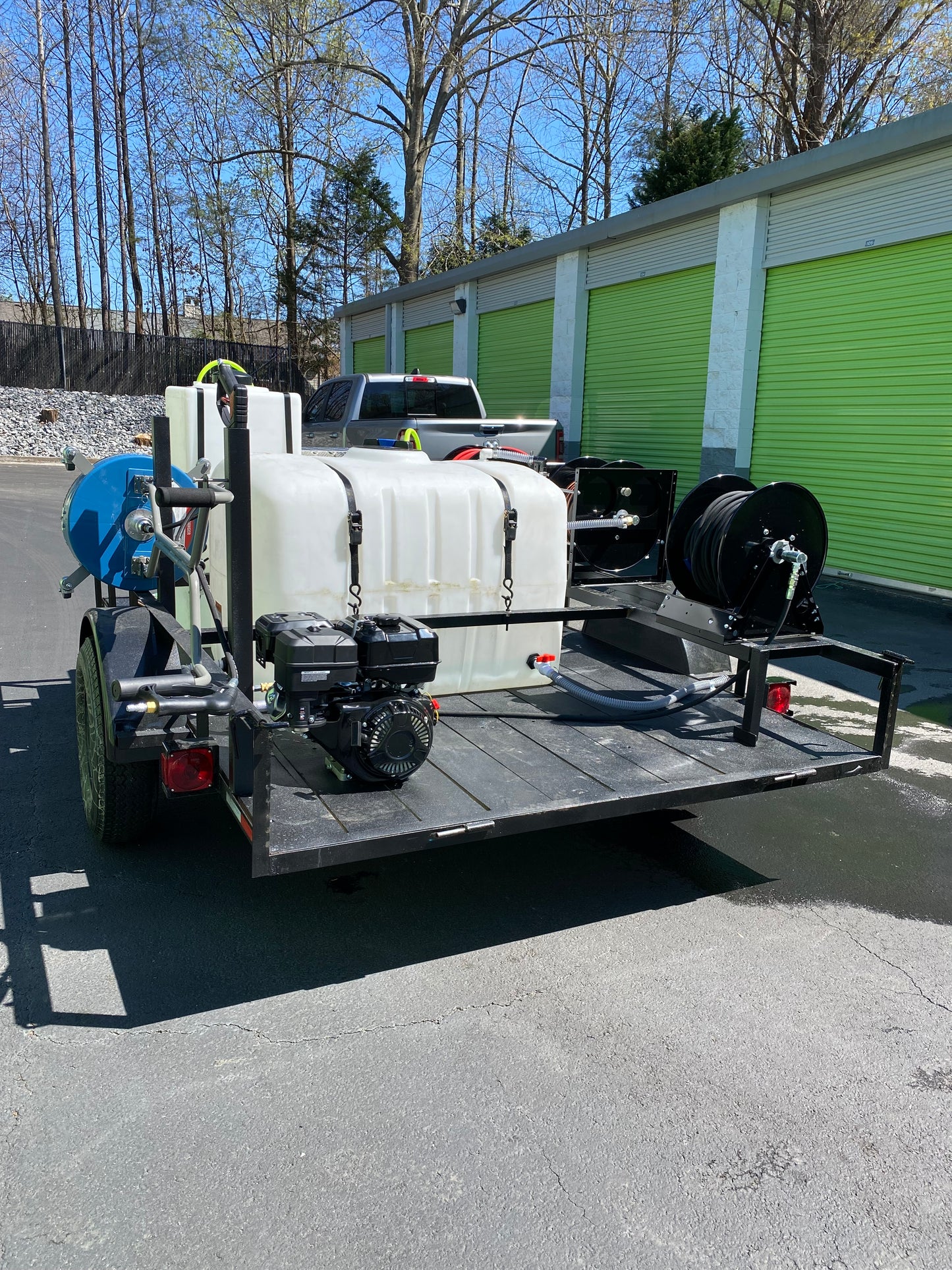 Softwash and Pressure Washing Trailer Setup Single Axle