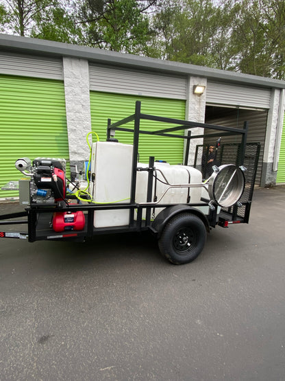 Softwash and Pressure Washing Trailer Setup Single Axle